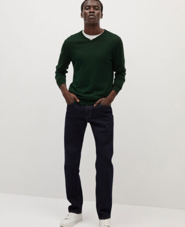 V-neck wool jumper